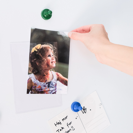 Magnetlomme 10x15 cm, Hvit m/quickload