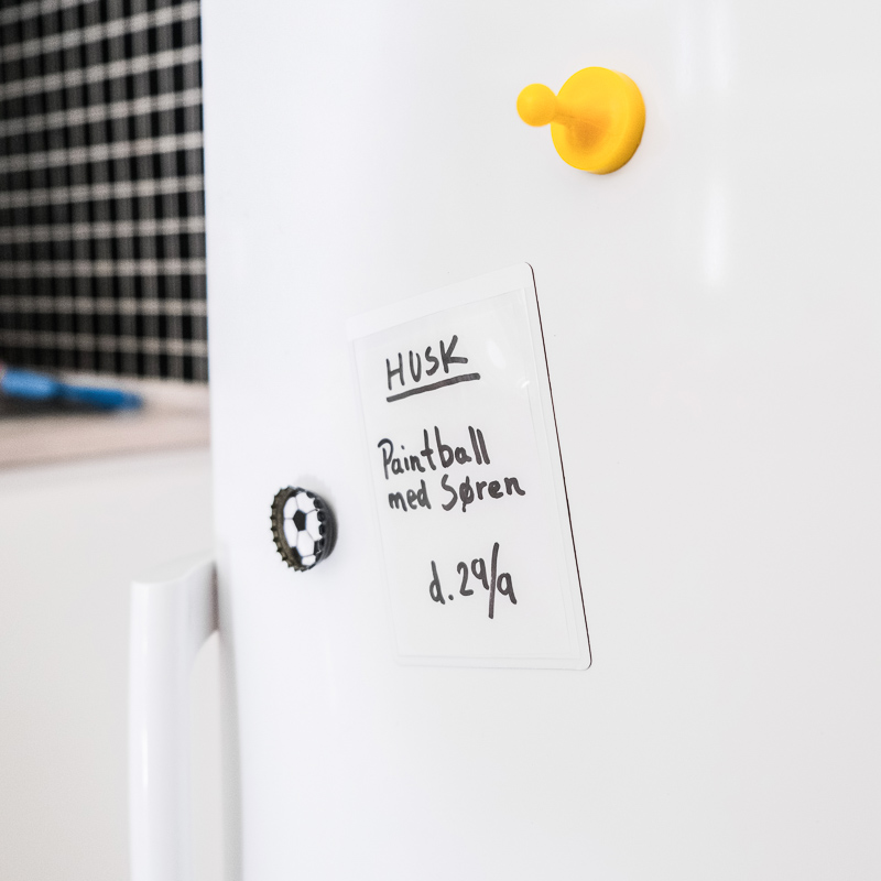 Magnetlomme 7,5x10 cm, Hvit