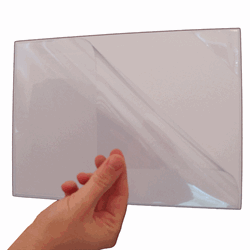 Magnetlomme 21x10 cm, Hvit åpen topp/side