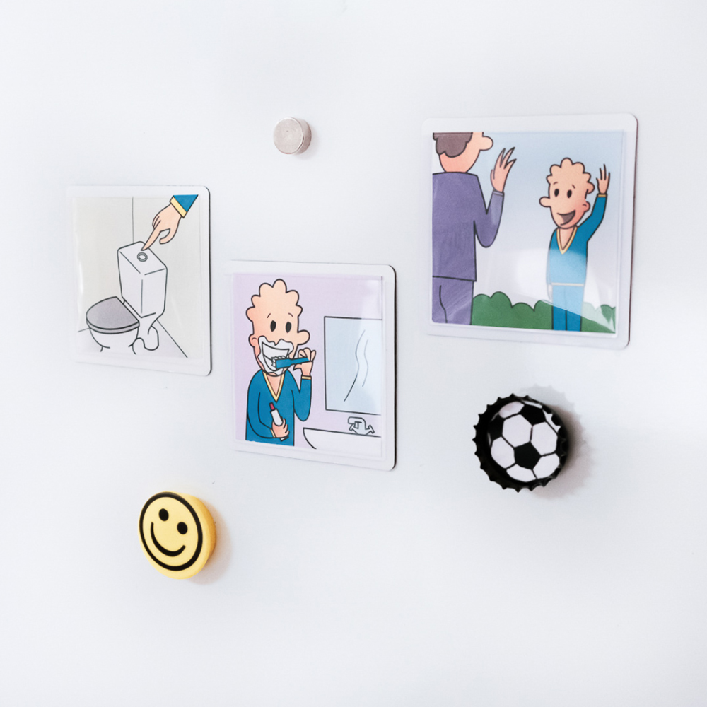 Magnetlomme 6x6 cm, Hvit