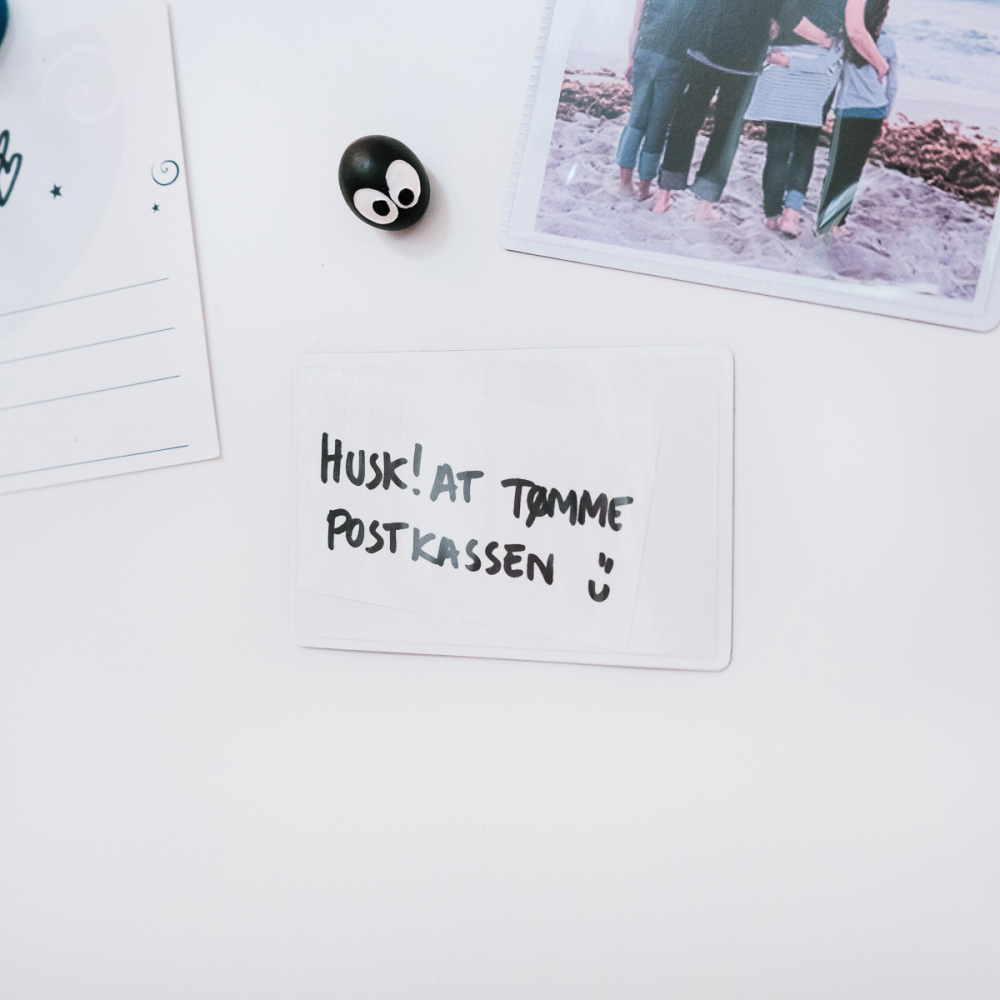 Magnetlomme 9x6 cm, Hvit