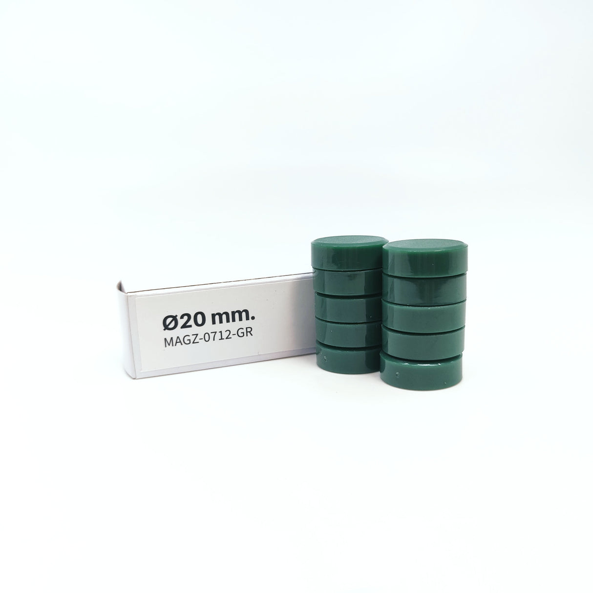 Magnordic Kontormagnet, Grønn Ø20 mm (10-pakk)