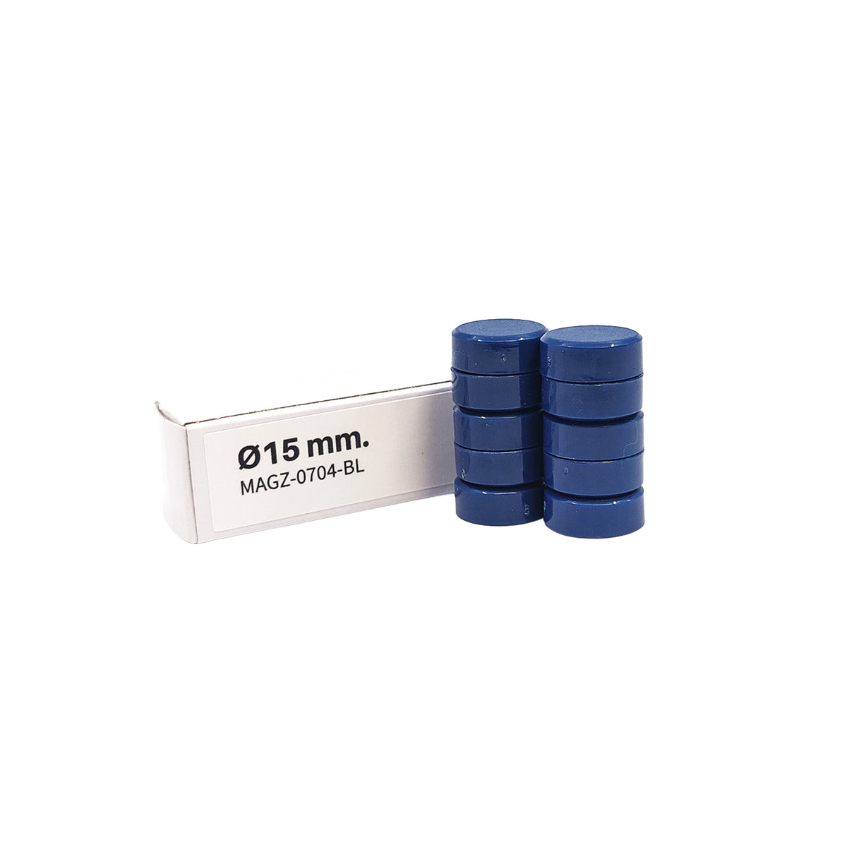 Magnordic Kontormagnet, Blå Ø15 mm (10-pakk)