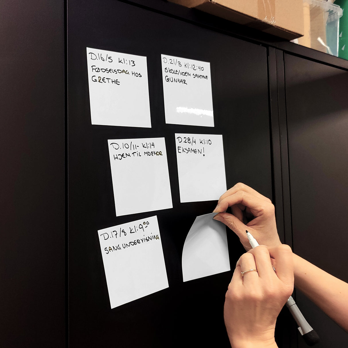 MagNotes 6-pakk 10x10 cm - Hvit