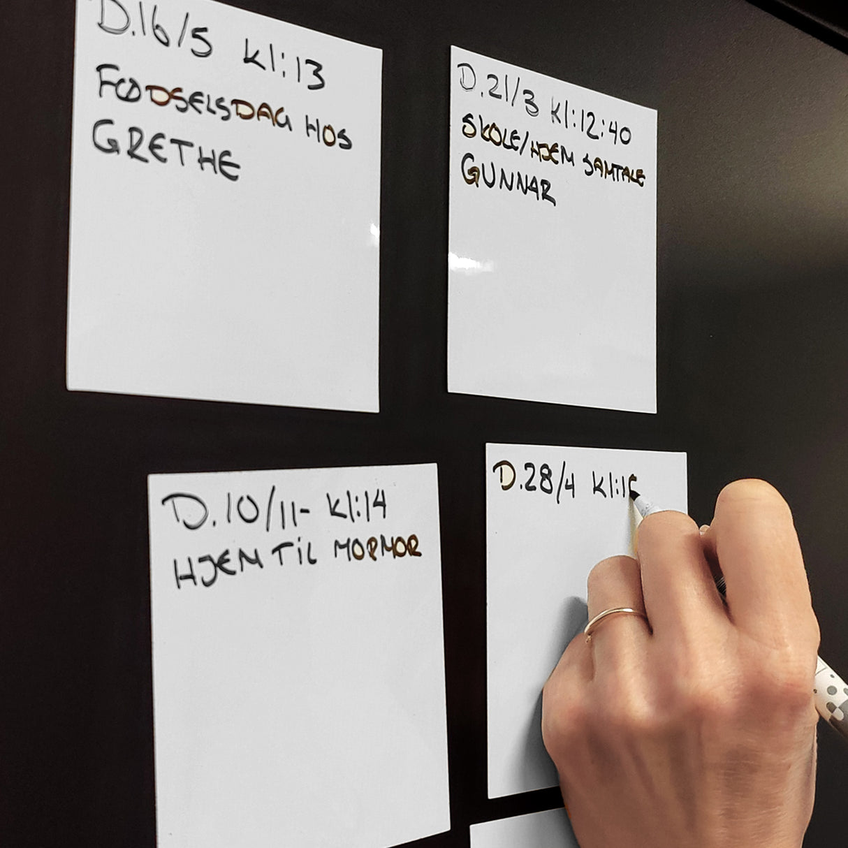 MagNotes 6-pakk 10x10 cm - Hvit