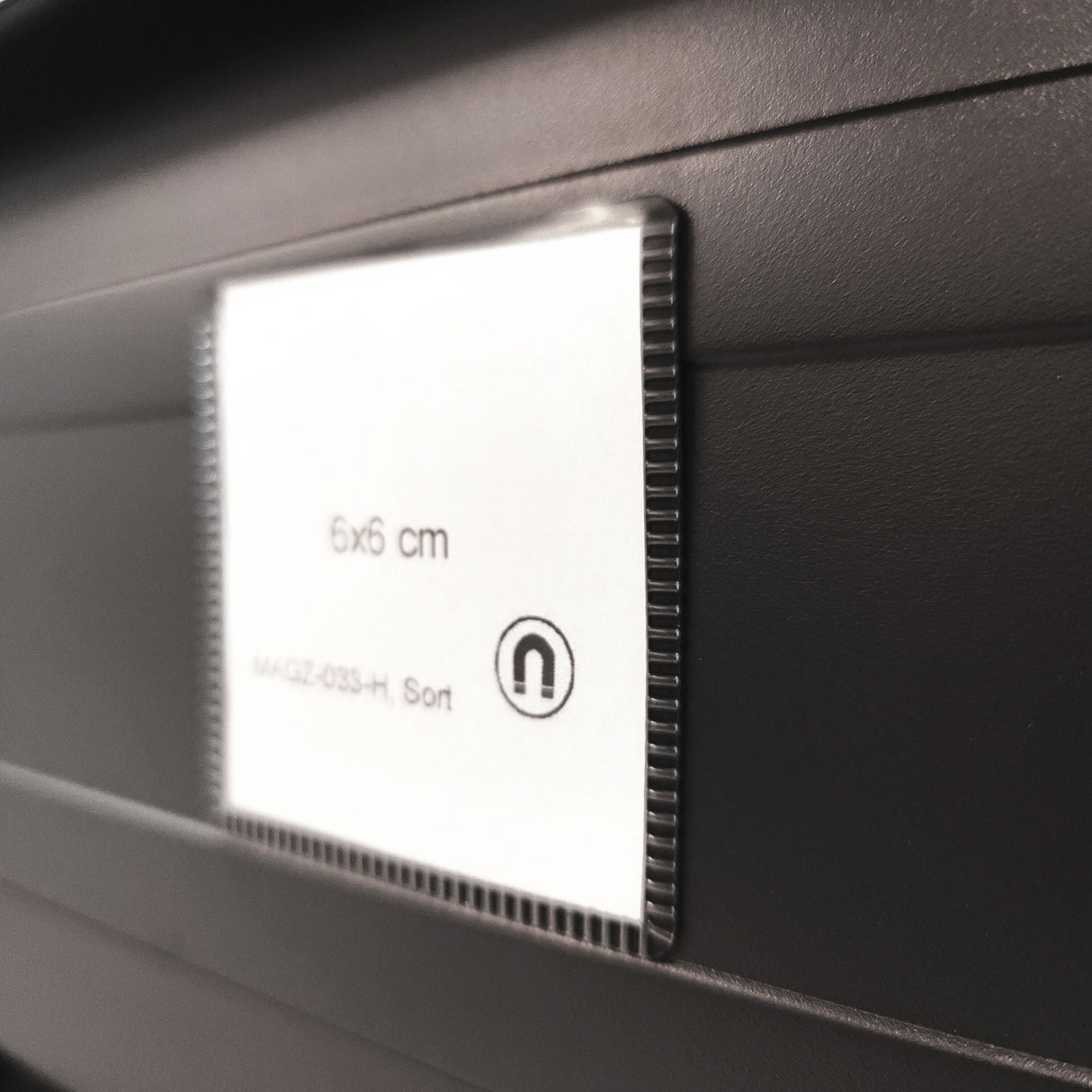 Magnetlomme 6x6 cm, Svart