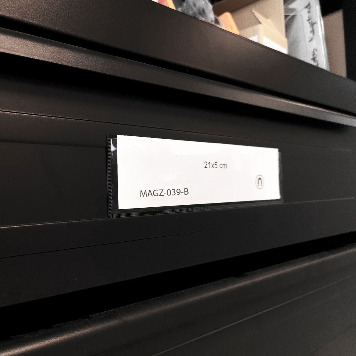 Magnetlomme 21x5 cm, Svart