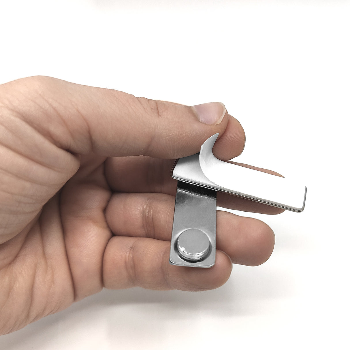 Magnetisk navneskilt m/stål 4,5 cm (deluxe)