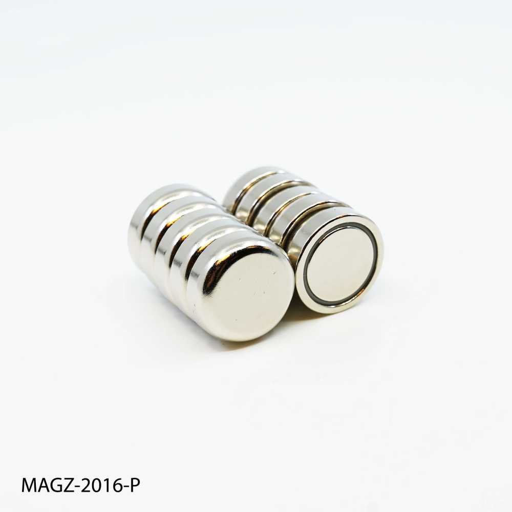 Flat Potmagnet, Ø25 mm - Neodym