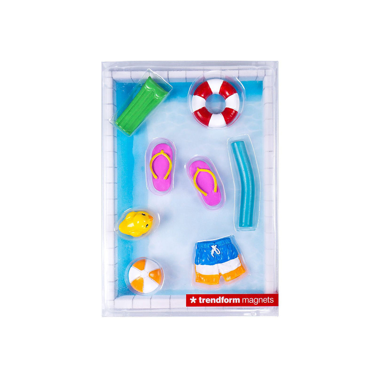 POOL PARTY magneter, 8-pakk - kjøleskapsmagneter