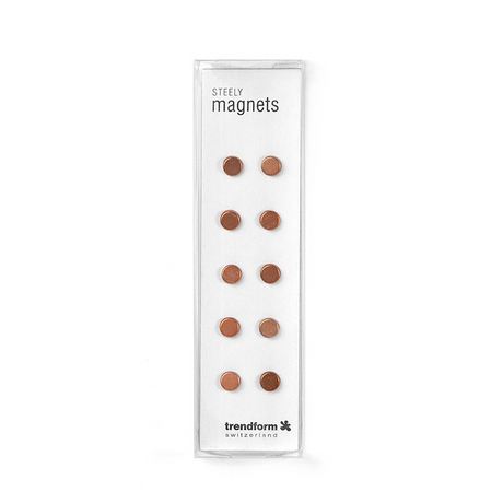 Farvede power magneter 6x3 mm 10-pak, Kobber