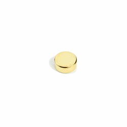 Supermagnet, Skive 8x3 mm, Gull (neodymium)