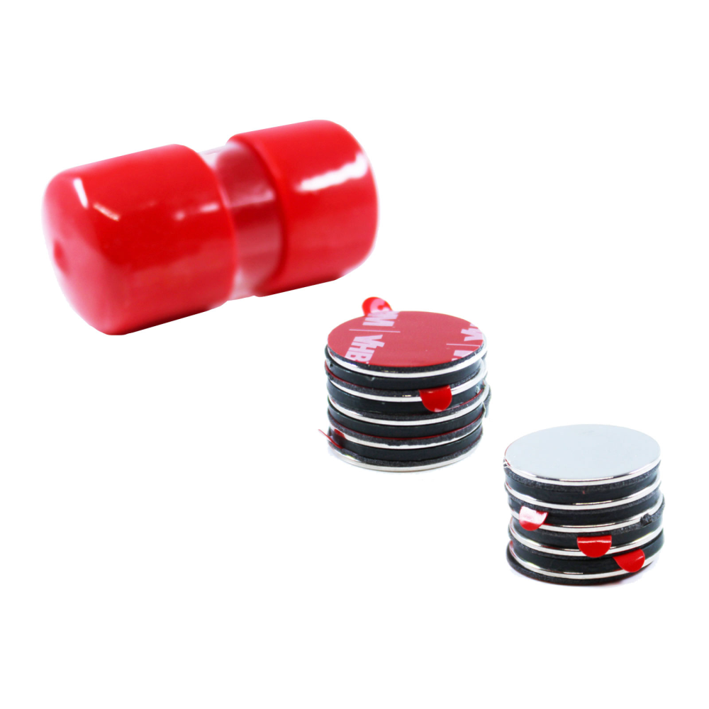 Supermagneter Selvklebende, 20x2 mm, 10-pakk