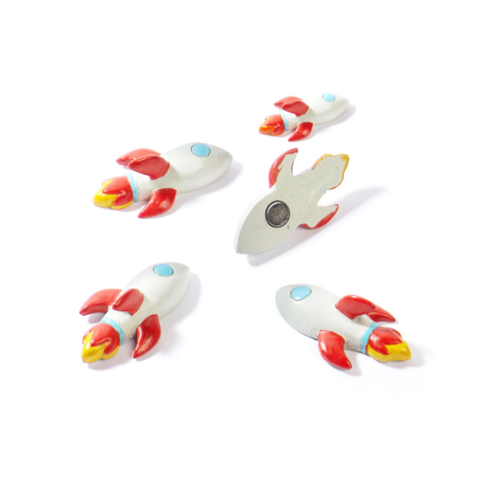 Rakettmagneter, 5-pakning - kjøleskapsmagneter