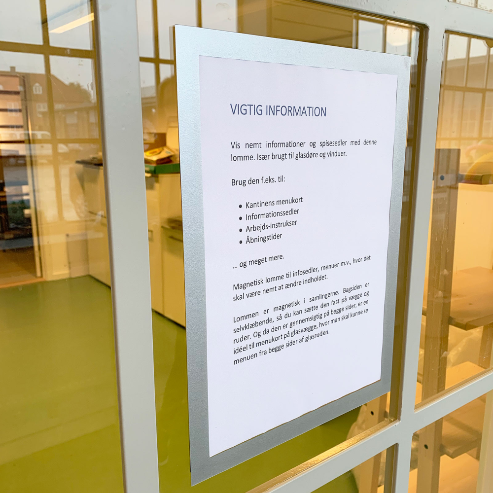 Vindu display A5 m/magnetisk ramme, Sølv