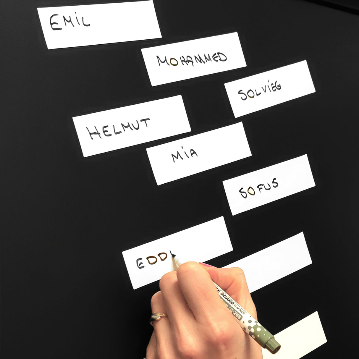 MagNotes 12-pakk 10x3 cm - Hvit