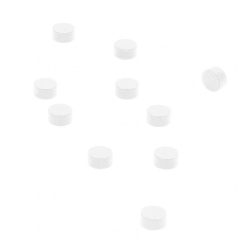 Hvite supermagneter, 6x3 mm, 10-pakk (neodymium)