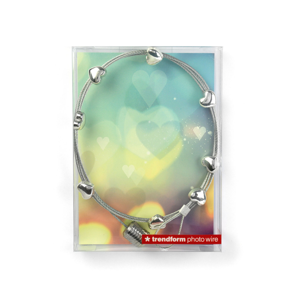 Stålsnor med 8 hjertemagneter og metallbly