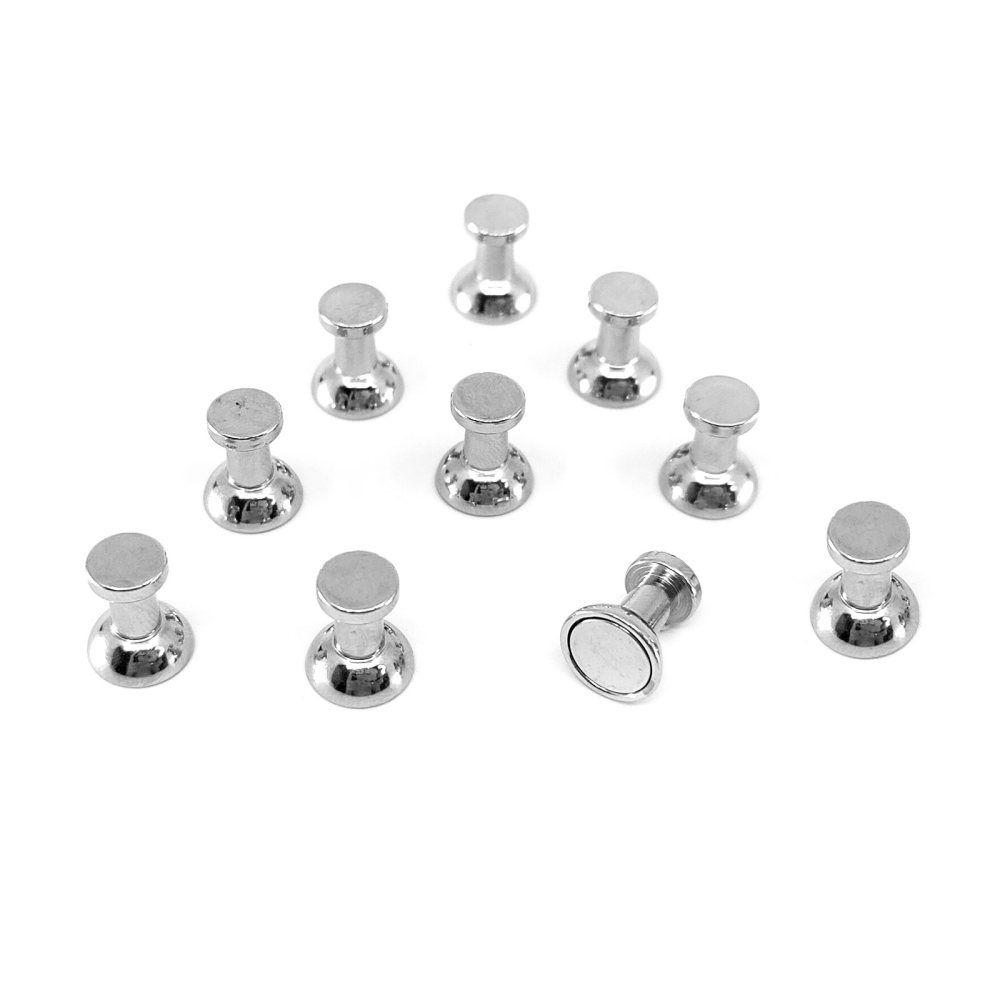 STIFT magneter, metall 10-pakk - kjøleskapsmagneter