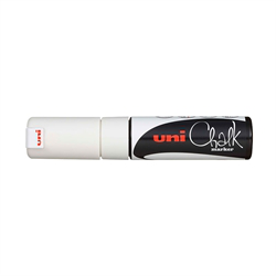 UNI Chalk Marker 8 mm, Hvit