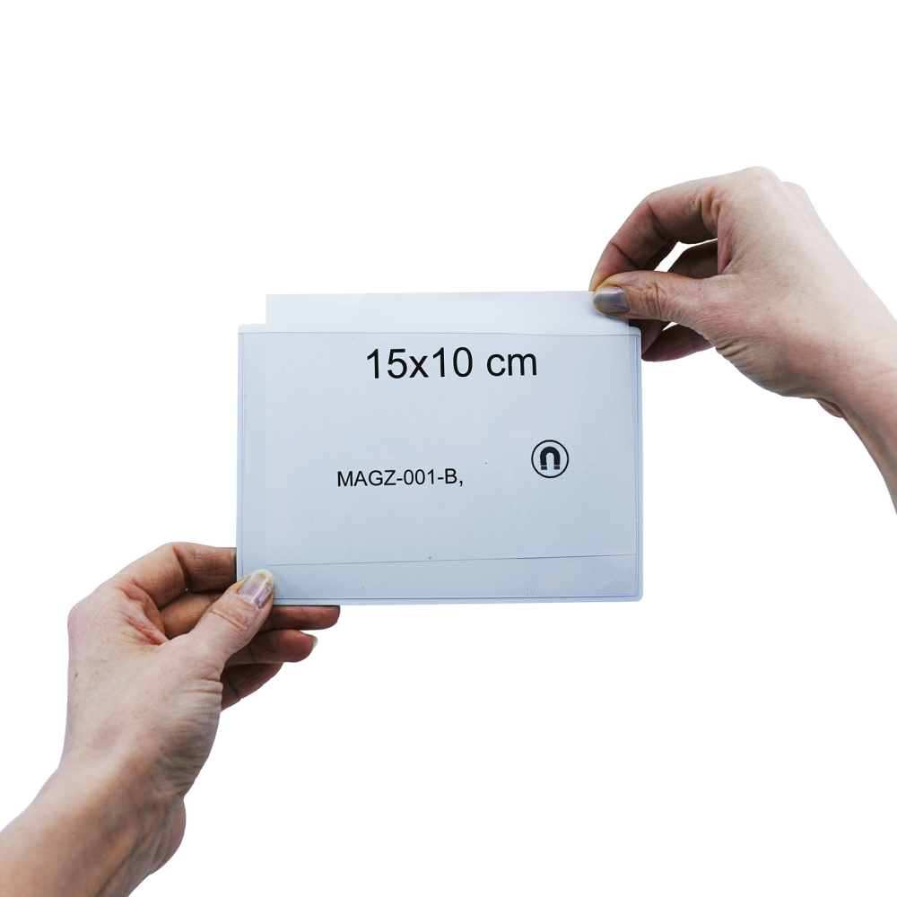 Magnetlomme 15x10 cm, Hvit (B)