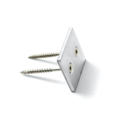 U-profil magnet 40x40x4 mm. av neodymium med stålpot