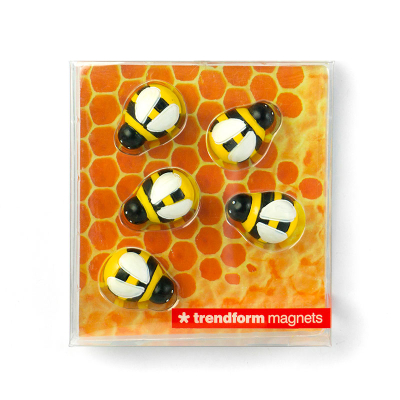 Honningbie magneter til kjøleskapet ditt i fin gaveeske