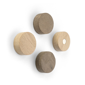 Wood Round er pakke med 4 stk. tremagneter (disk form) fra Trendform, model FA3141