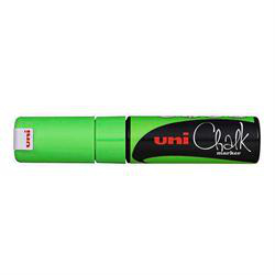 Grønn chalk marker fra Uni 8 mm.