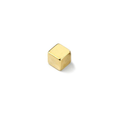 Supermagnet kube gull 5x5x5 mm.