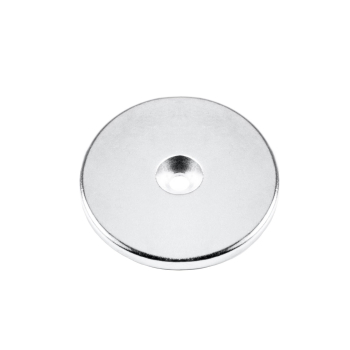 Sterk rund magnet med M3 skruehull, størrelse 42x4 mm. av neodymium