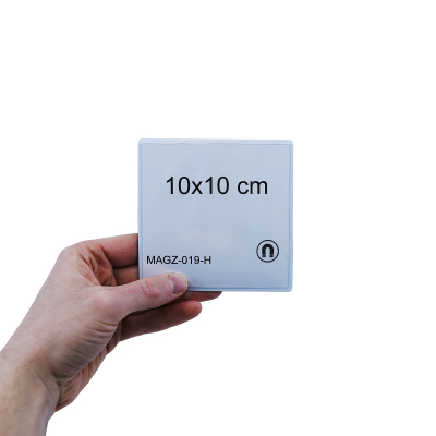 Hvite magnetlommer i størrelsen 10x10 cm. Vi selger magnetene fra 1 stk.