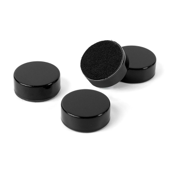 Svarte sterke magneter til alle magnetflater (også glasstavler). Modell BLACK Metal Magnets fra Trendform.