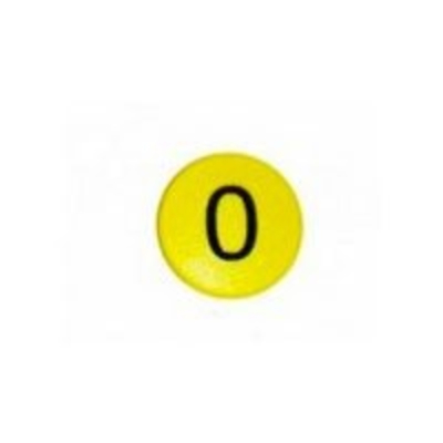 Sterk gul magnet med 0-tall