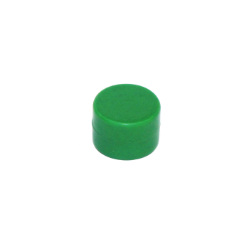 Grønn gummimagnet av neodymium 17x12 mm.
