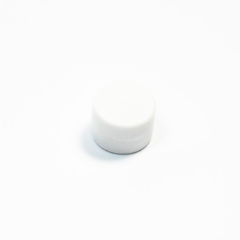 Hvit gummi magnet av neodymium 16x11 mm.