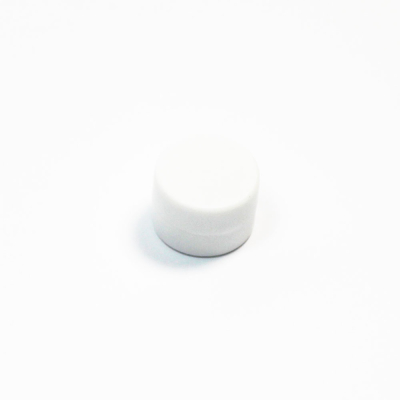 Hvit gummi magnet av neodymium 17x12 mm.