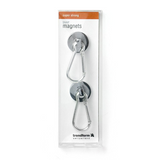 Potmagnet med karabinkrok, Ø25 mm (2 stk.)