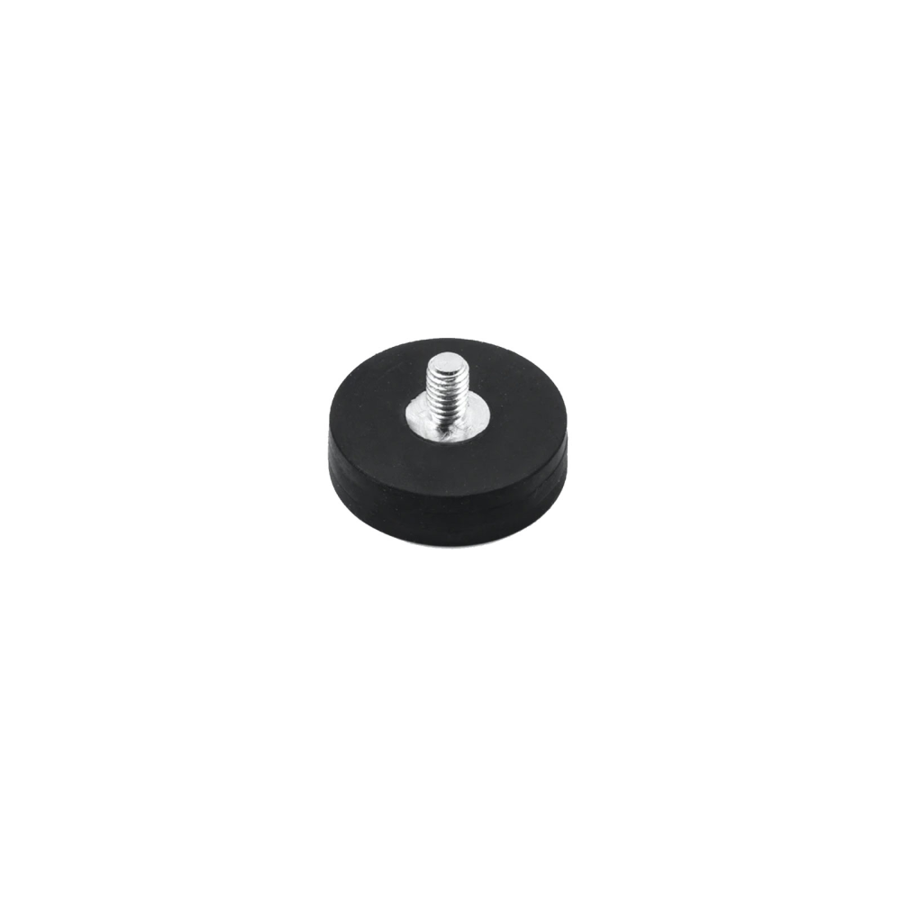 Gummimagnet med utvendig gjenge, Ø22 mm