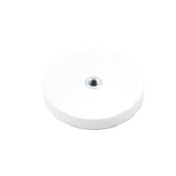 Gummi magnet (Hvit) m. innvendig gjenge, Ø43 mm.