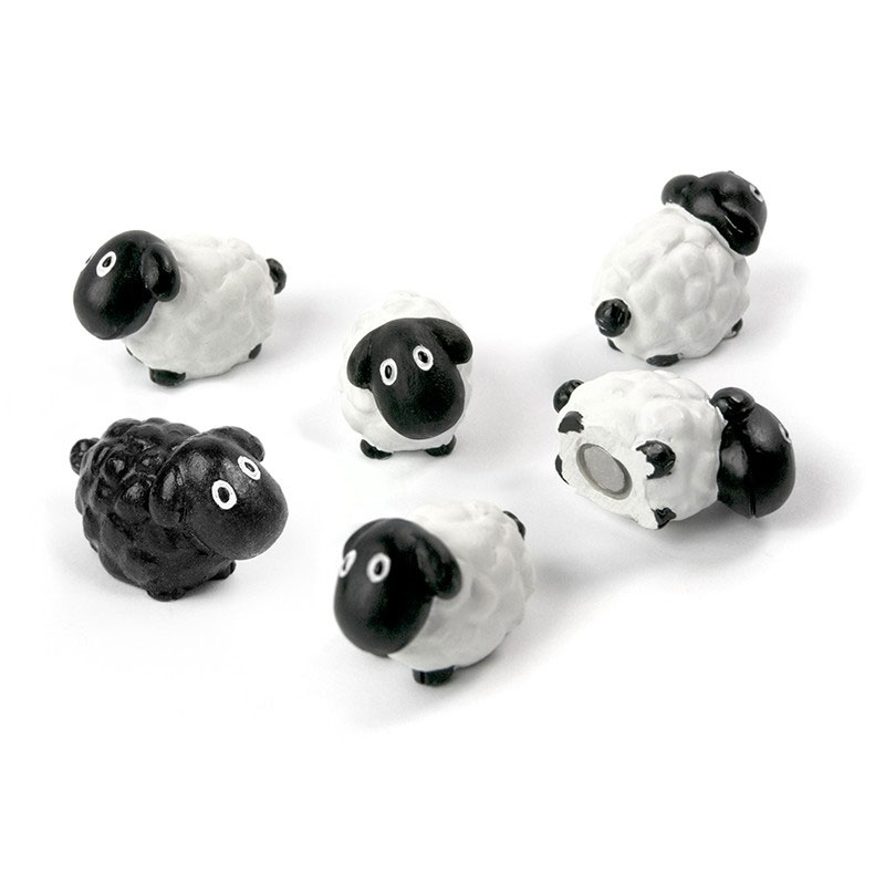 SHEEP Magneter, 6-pakk - kjøleskapsmagneter