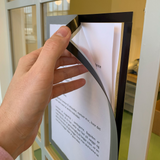 Vindu display A5 m/magnetisk ramme, Sølv