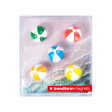 BEACH BALL magneter, 5-pakk - kjøleskapsmagneter