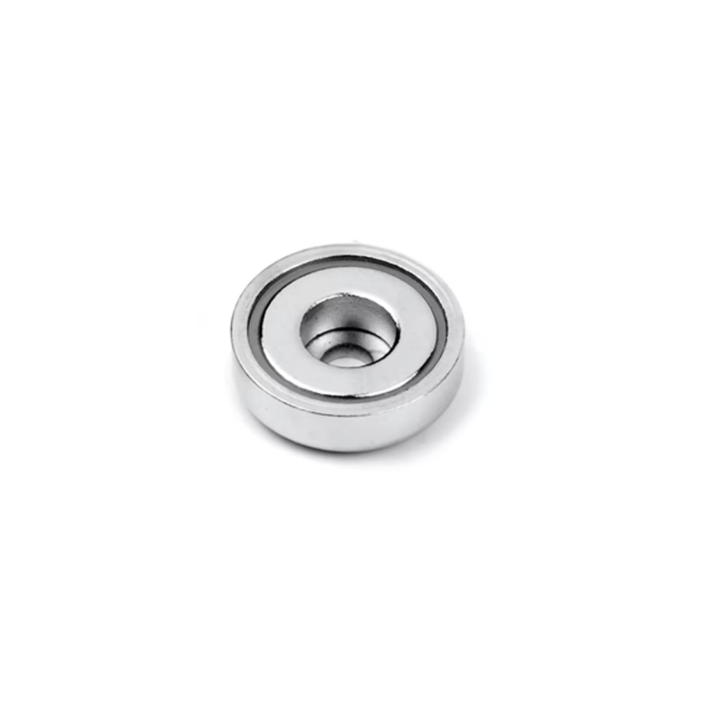 Magnet m. forsenkningshull, Ø20 mm. - Neodymium