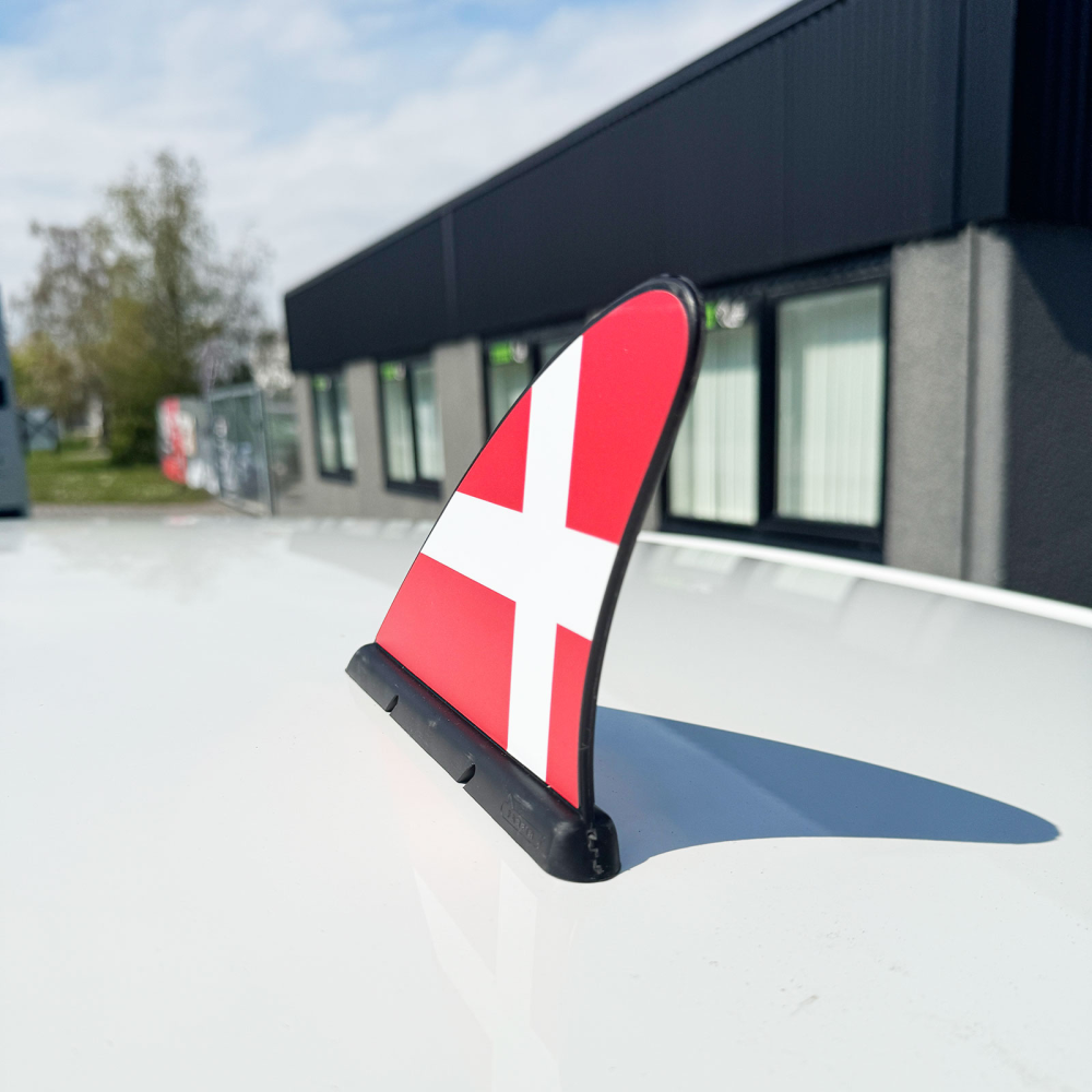 Flagg til bilen 19x14 cm. (Danmark) - Magnetisk
