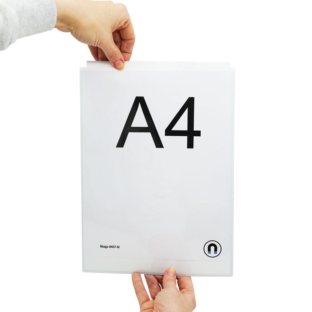 Magnetlomme A4, Hvit (H)