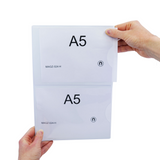 Magnetlomme dobbelt A5 i Hvit