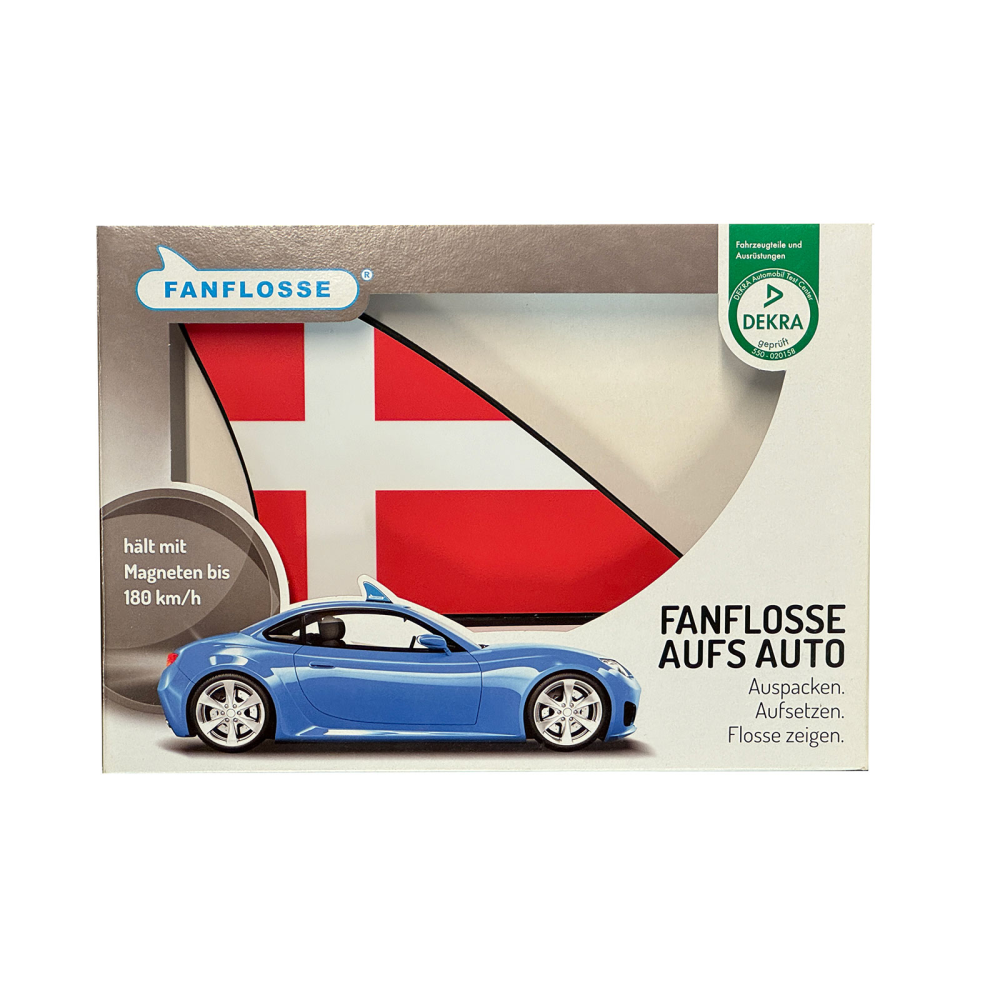 Flagg til bilen 19x14 cm. (Danmark) - Magnetisk
