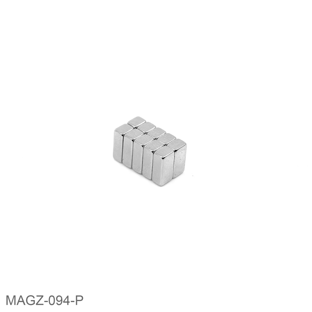 Supermagnet blokk 8x4x3 mm. (neodymium)