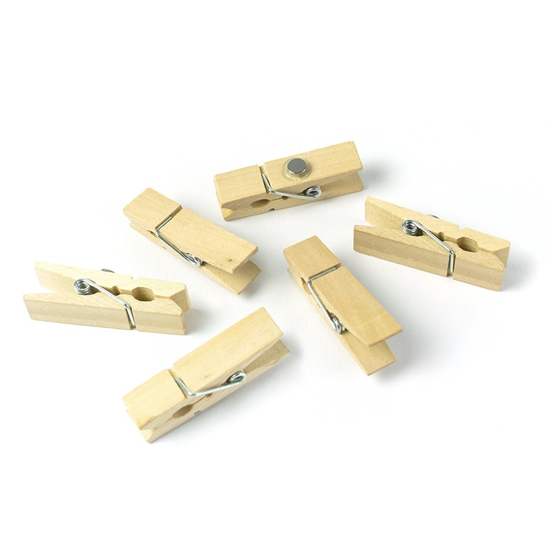 Magnetiske klemmer WOODY, 6-pakk